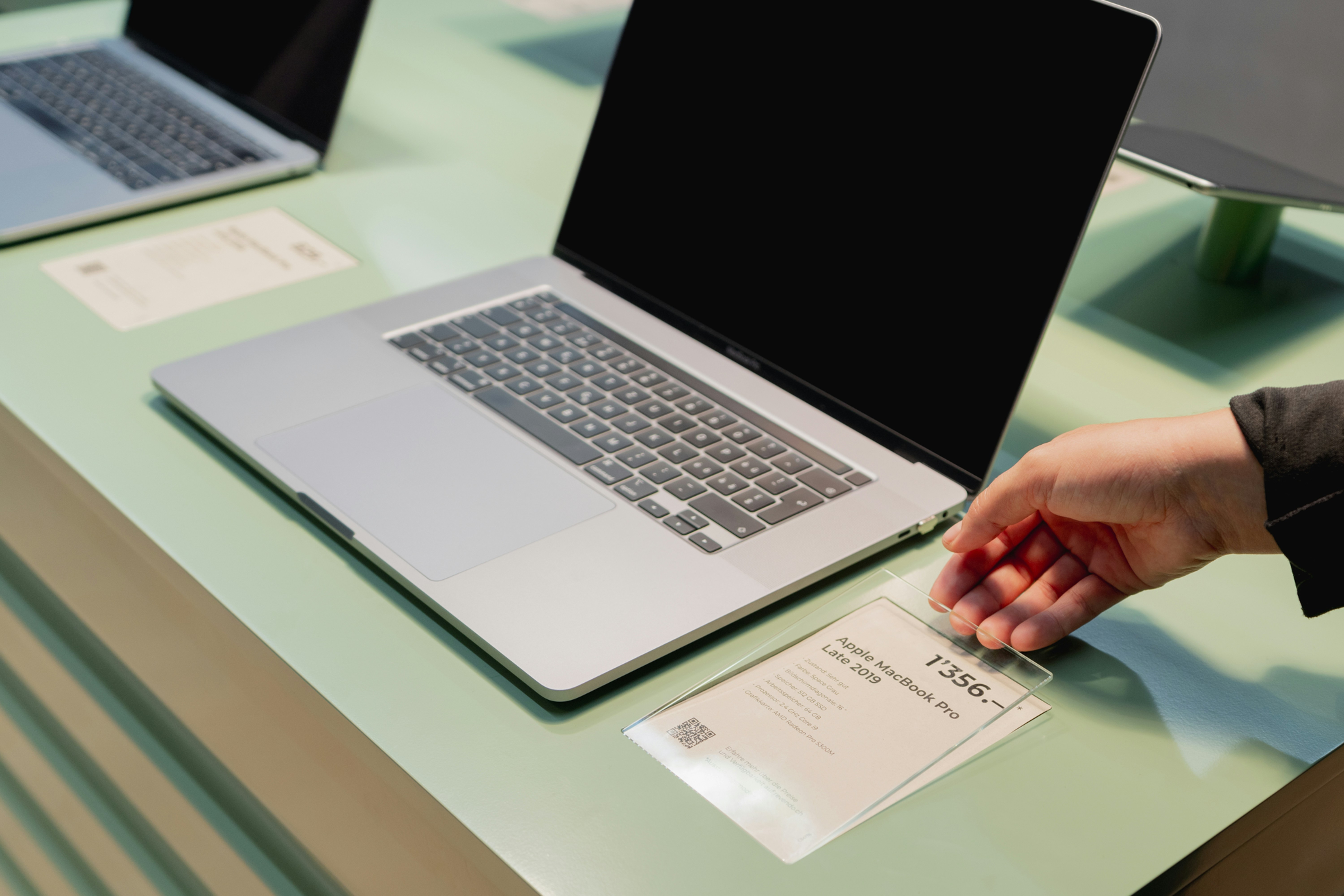 laptop on table